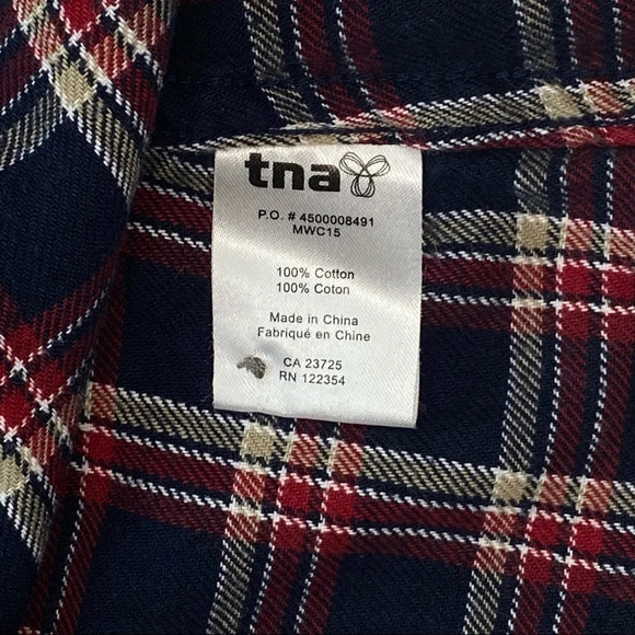TNA | FLANNEL BUTTON UP l XS #FML130026 - Picture 8 of 11